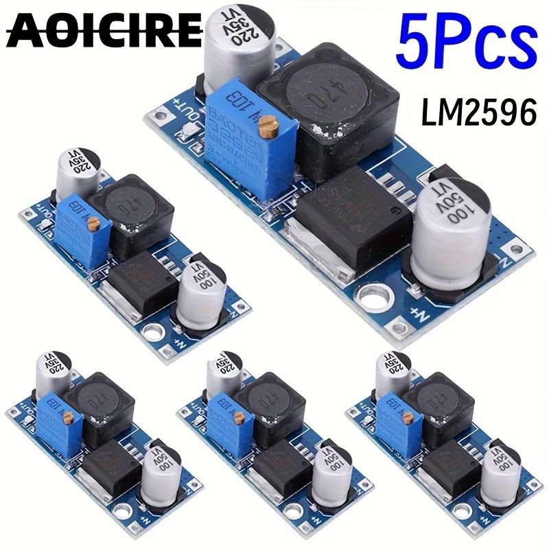 5pcs LM2596 Adjustable Step-Down Converter,