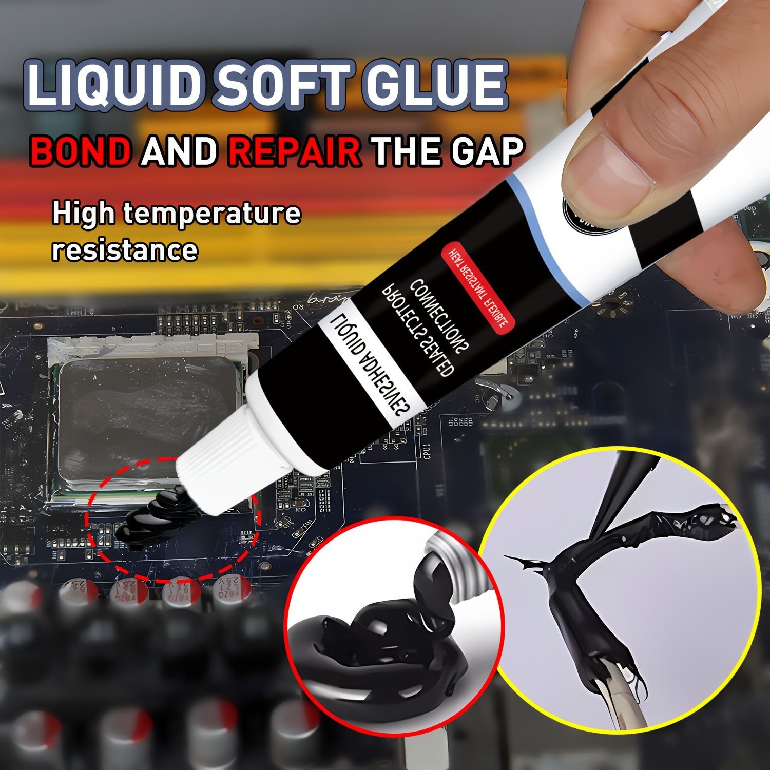 Multi-purpose Wire Insulation Adhesive, Automotive (black)