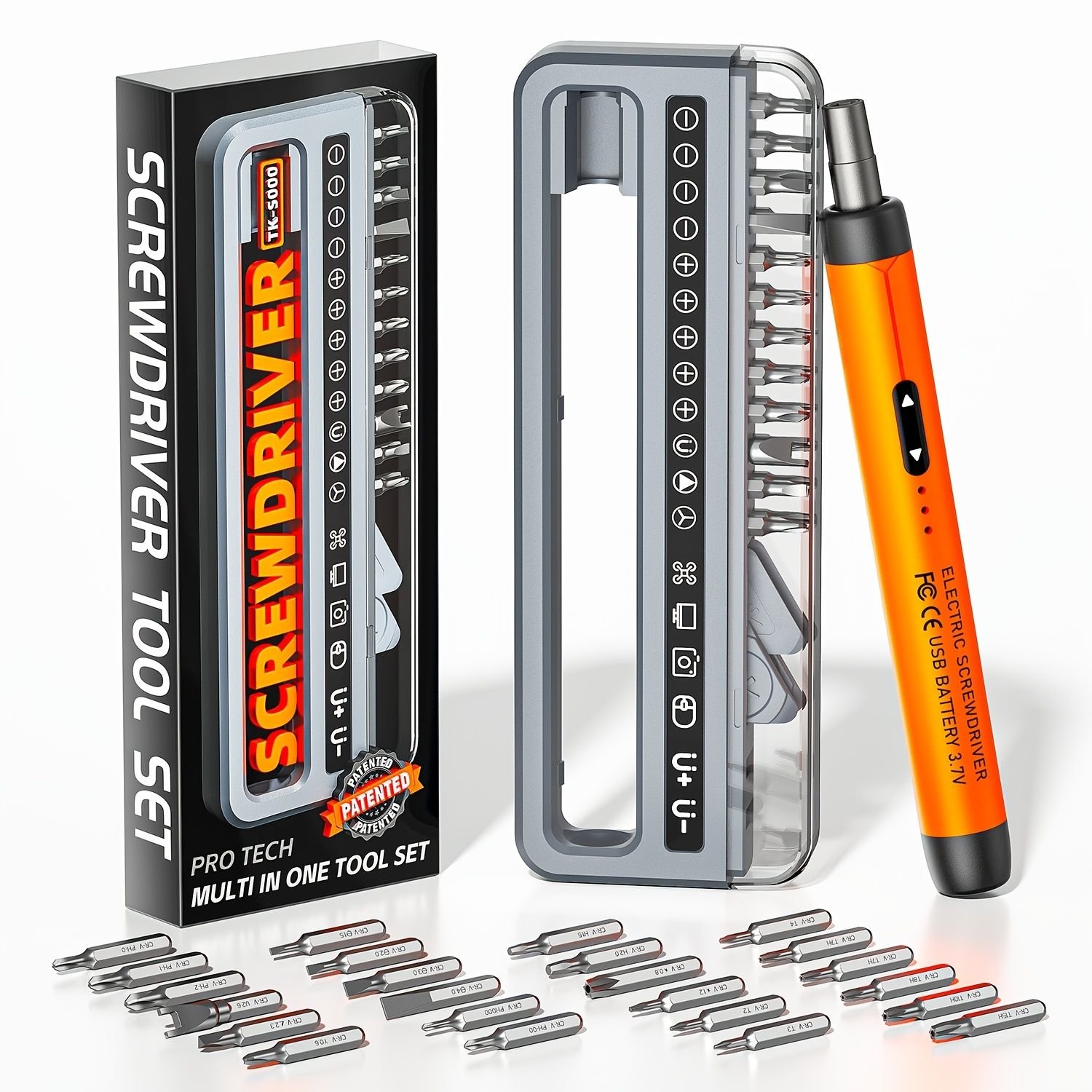 A Cordless Electric Screwdriver Set