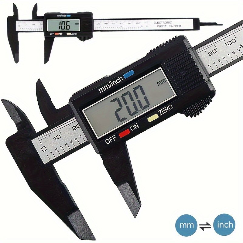 100mm electronic digital caliper, carbon